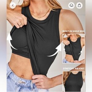 Tank with built in bra